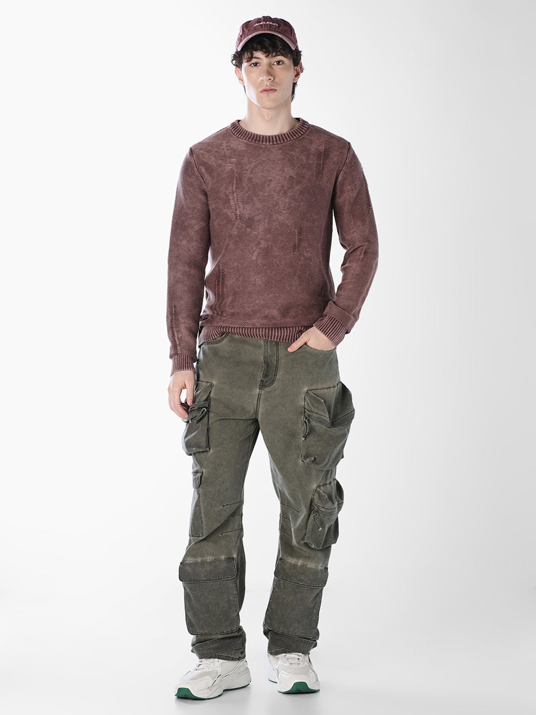 Textured Crew Neck Knit