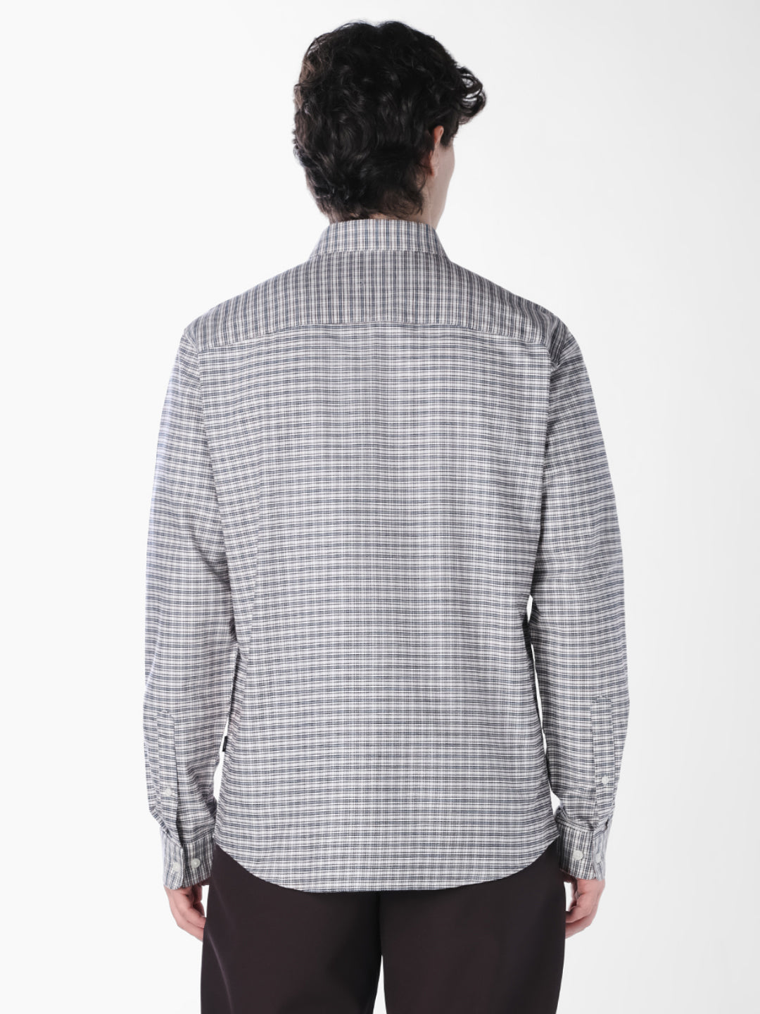 Micro Check Cotton Shirt