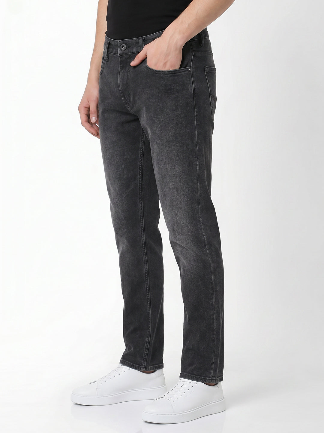Grey Washed Clark Regular Fit Jeans