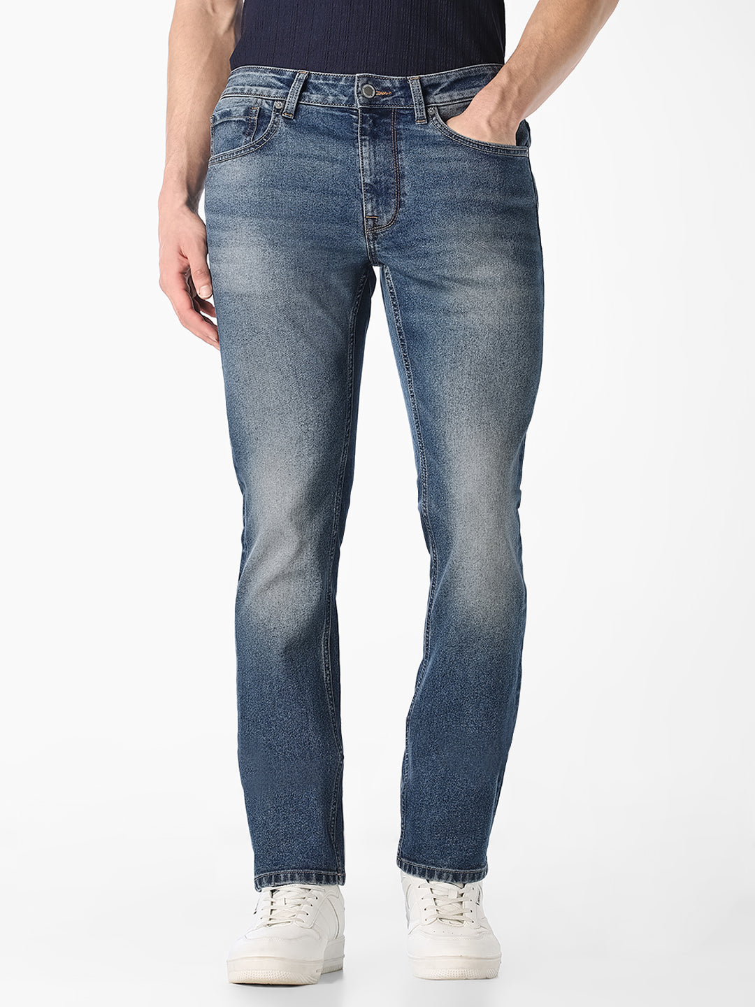 Blue Washed Clark Regular Fit Jeans