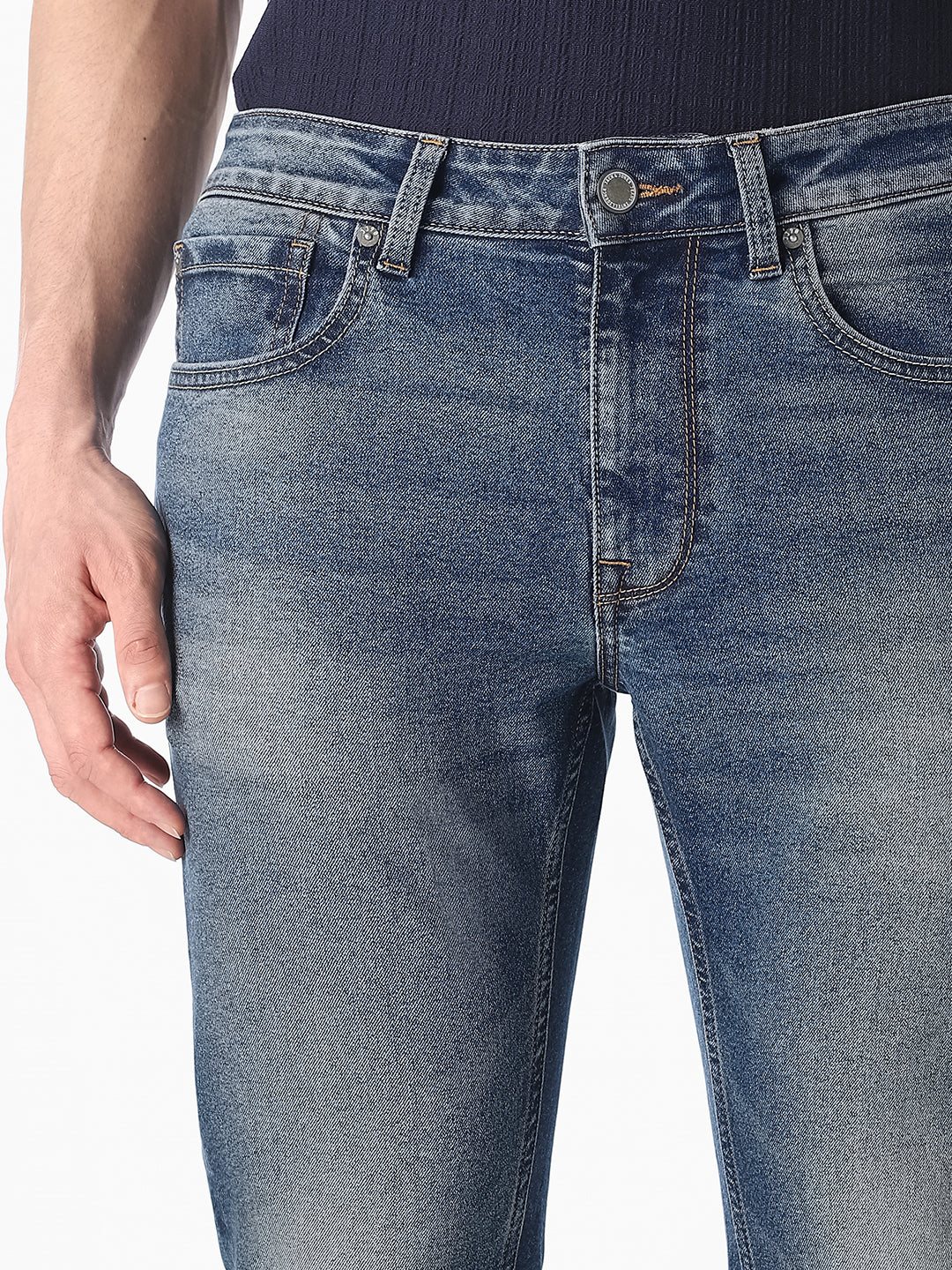 Blue Washed Clark Regular Fit Jeans