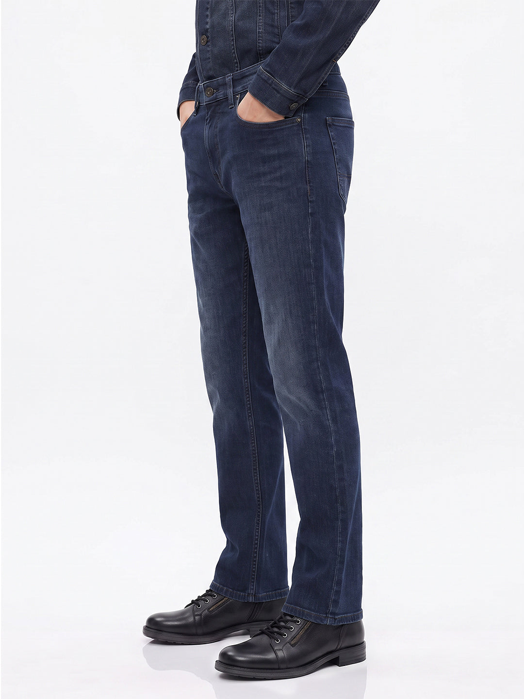Dark Blue Cliff Bootcut Jeans