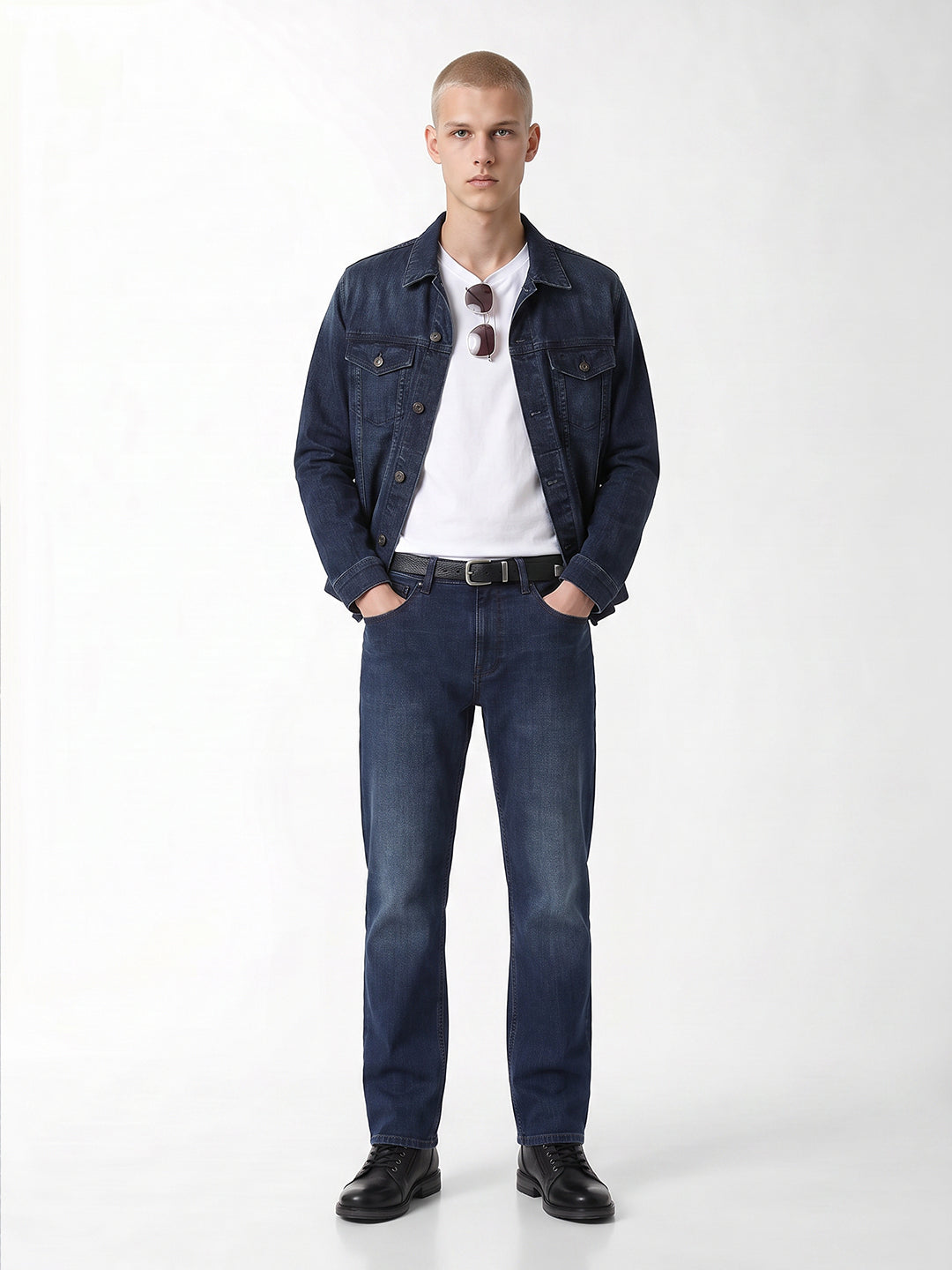 Dark Blue Cliff Bootcut Jeans
