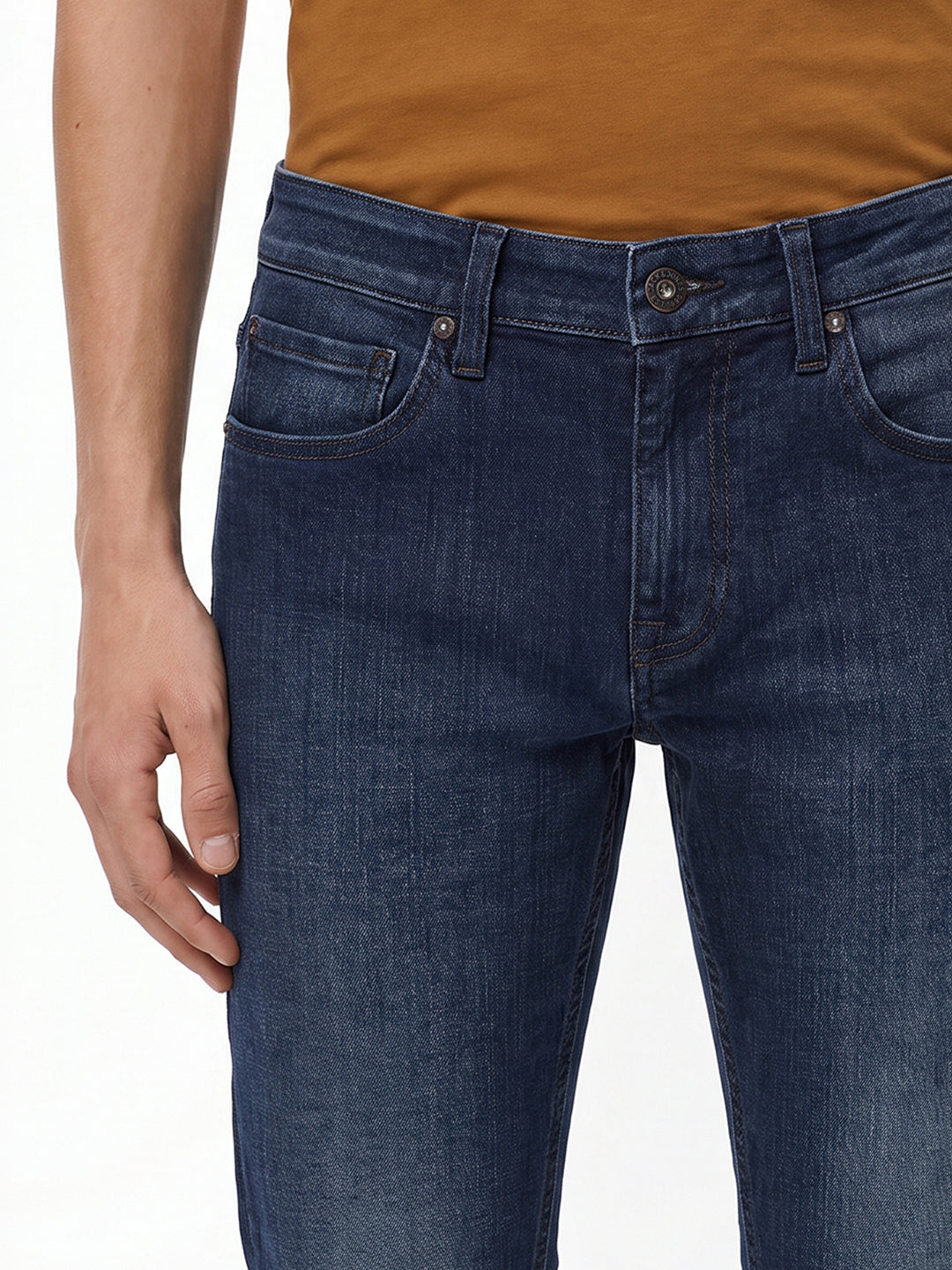 Dark Blue Low Rise Slim Fit Jeans
