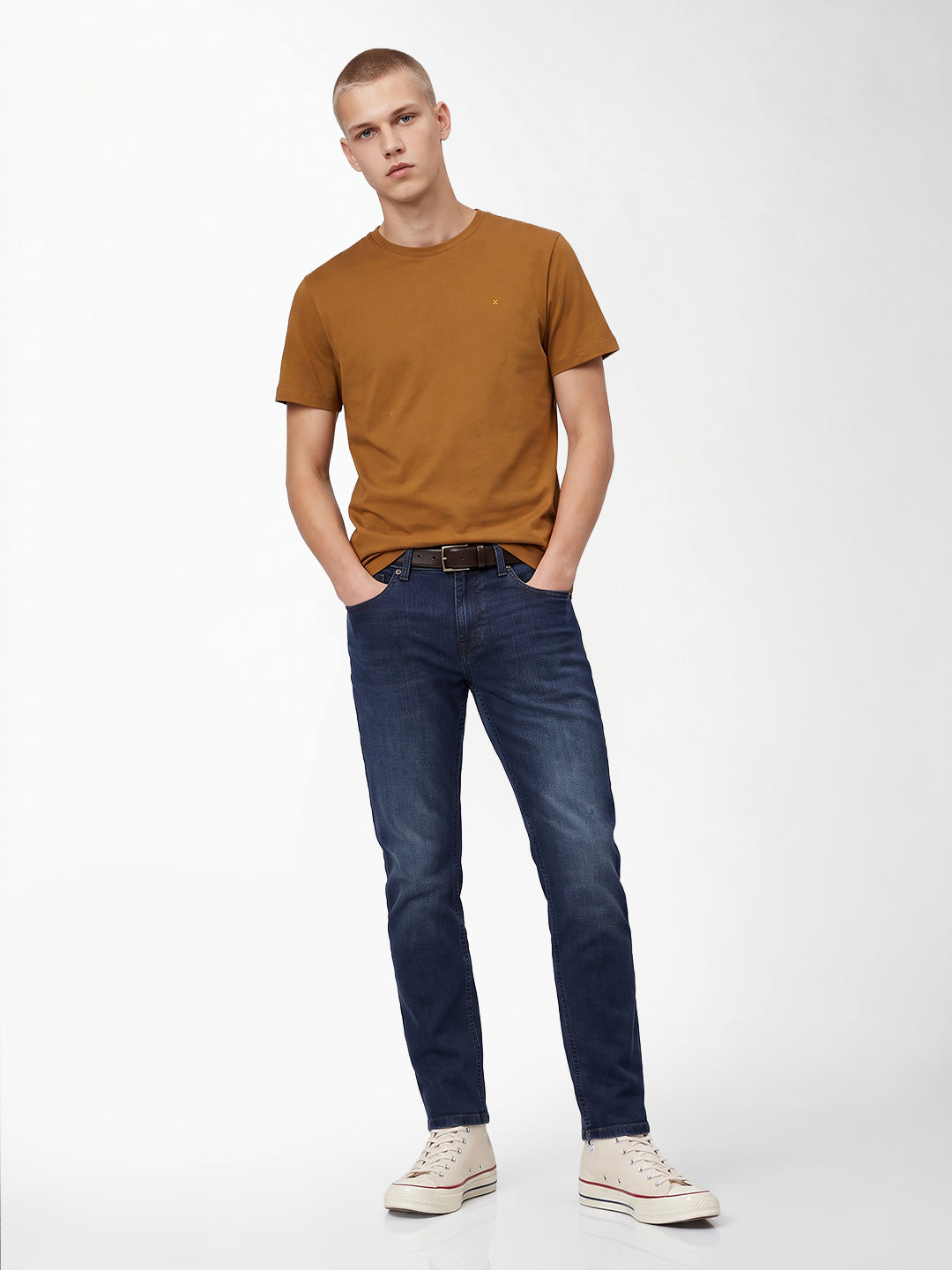 Dark Blue Low Rise Slim Fit Jeans