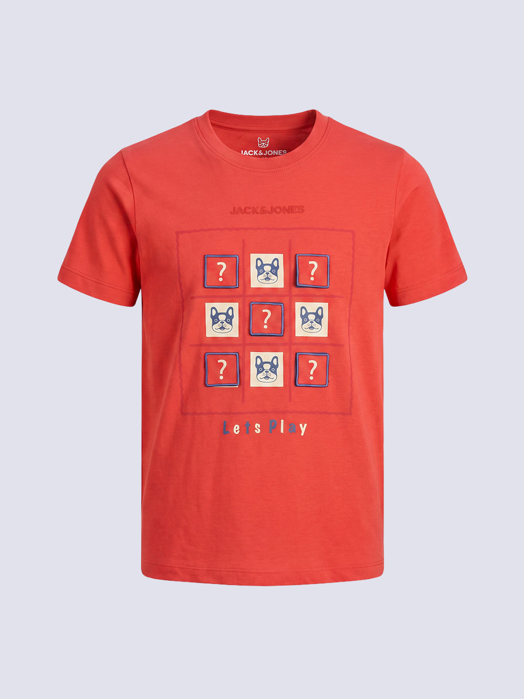 Boys Red Applique Print T-shirt