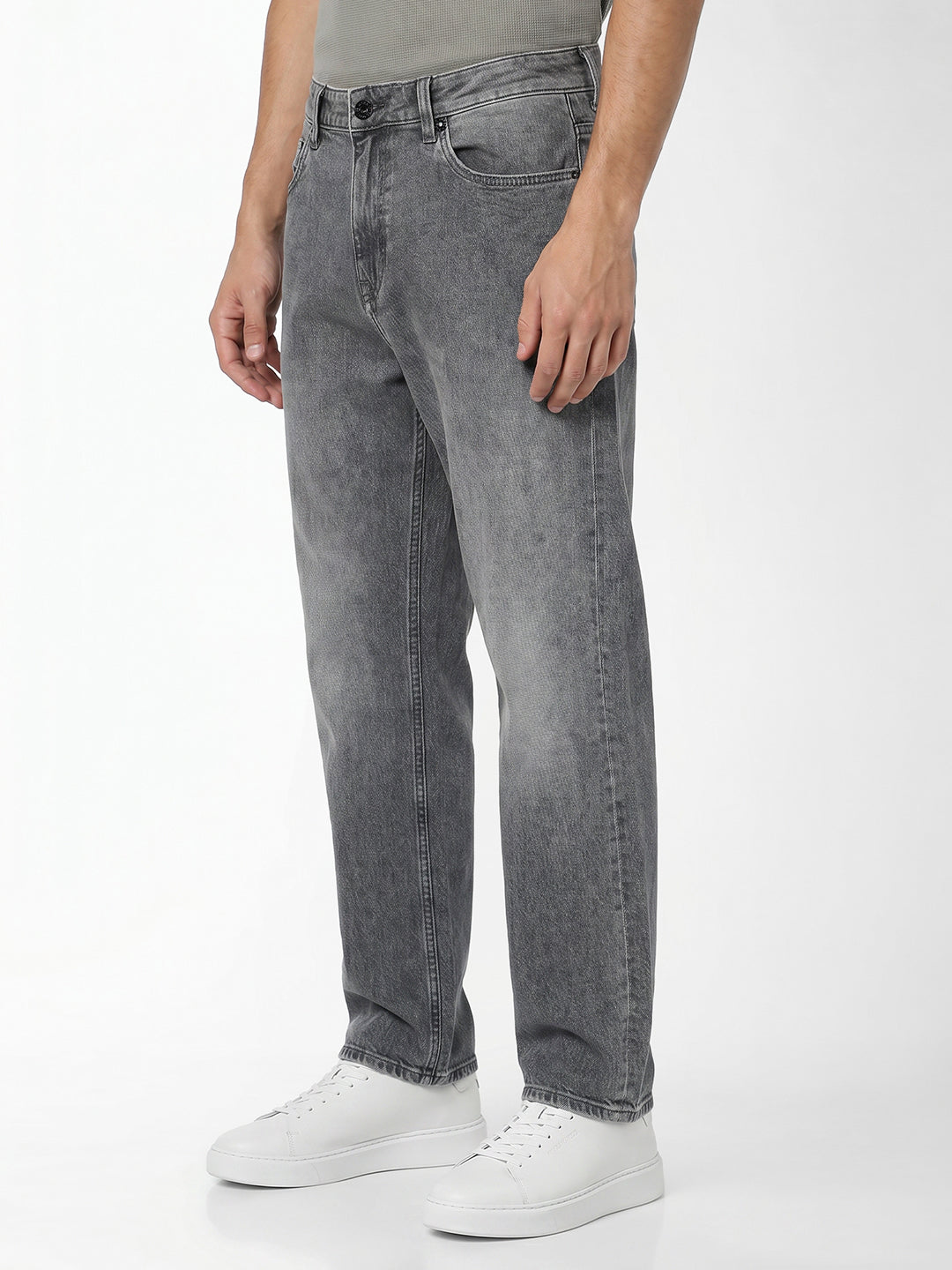 Grey Washed Dario Loose Fit Jeans