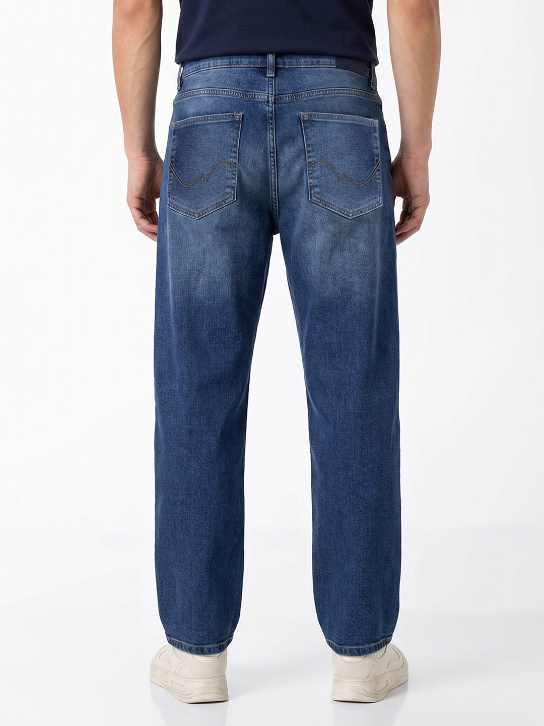 Blue High Rise Loose Fit Jeans