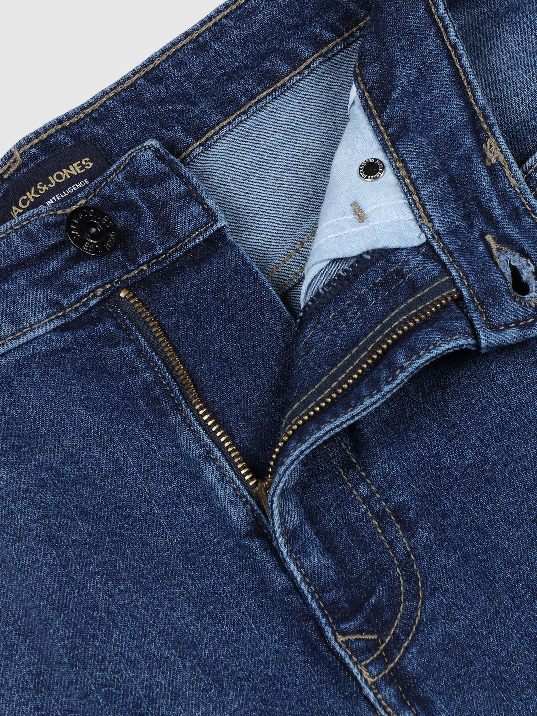 Blue High Rise Loose Fit Jeans