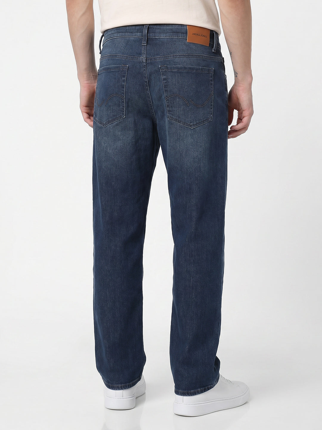Dark Blue Washed Dario Loose Fit Jeans