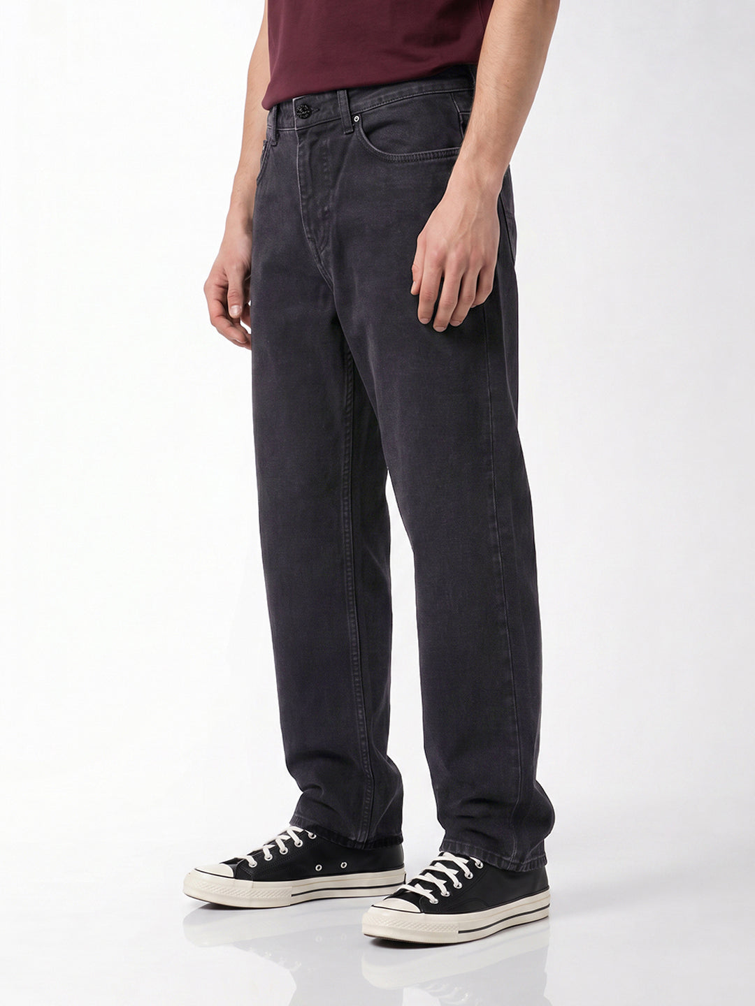 Black dario loose fit jeans