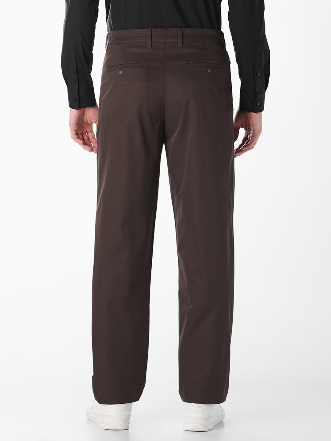 Dark Brown Regular Fit Chinos