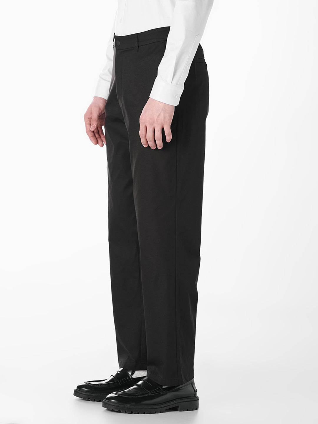 Black Regular Fit Chinos