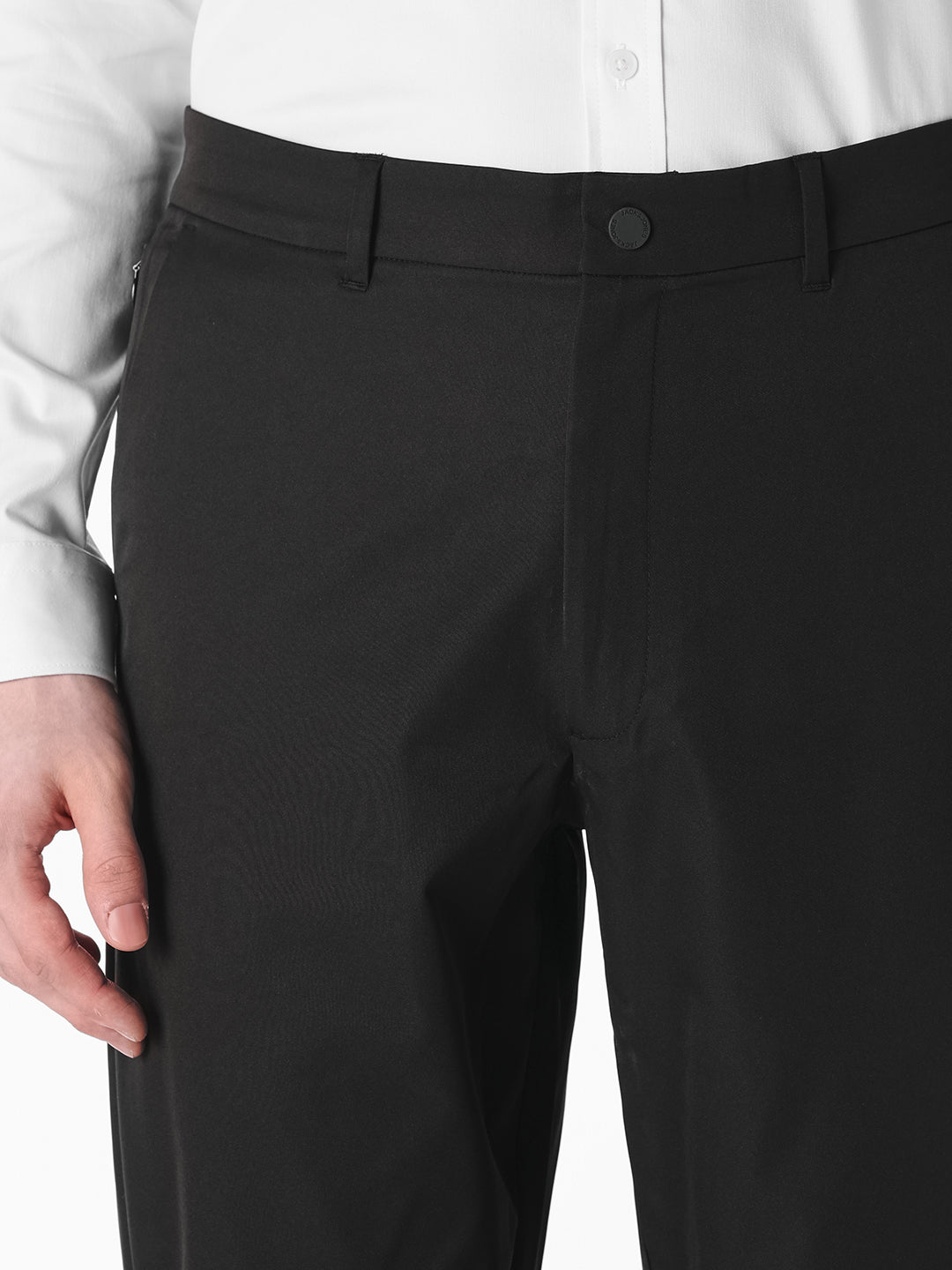 Black Regular Fit Chinos