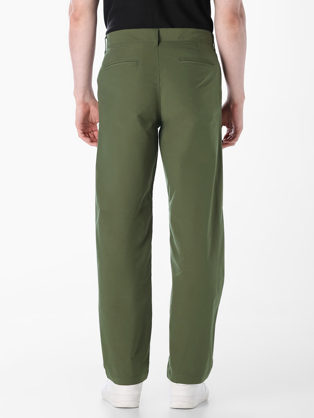 Olive Green Regular Fit Chinos