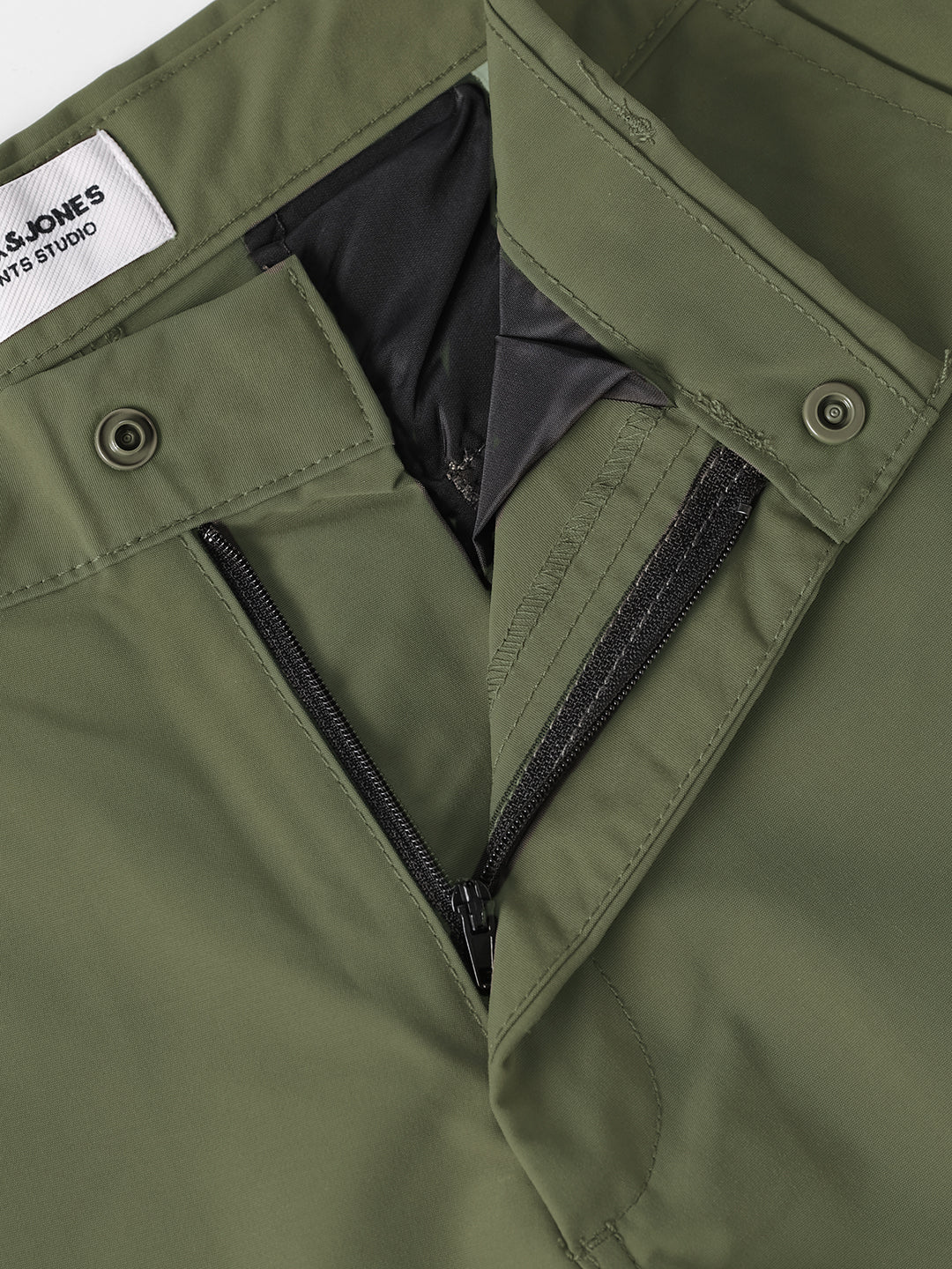 Olive Green Regular Fit Chinos