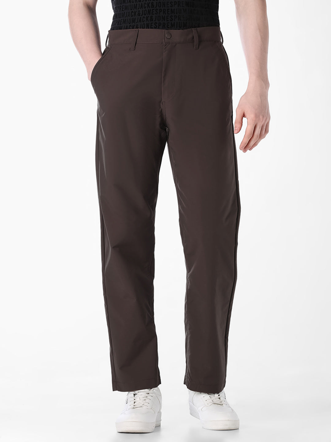 Brown Regular Fit Chinos