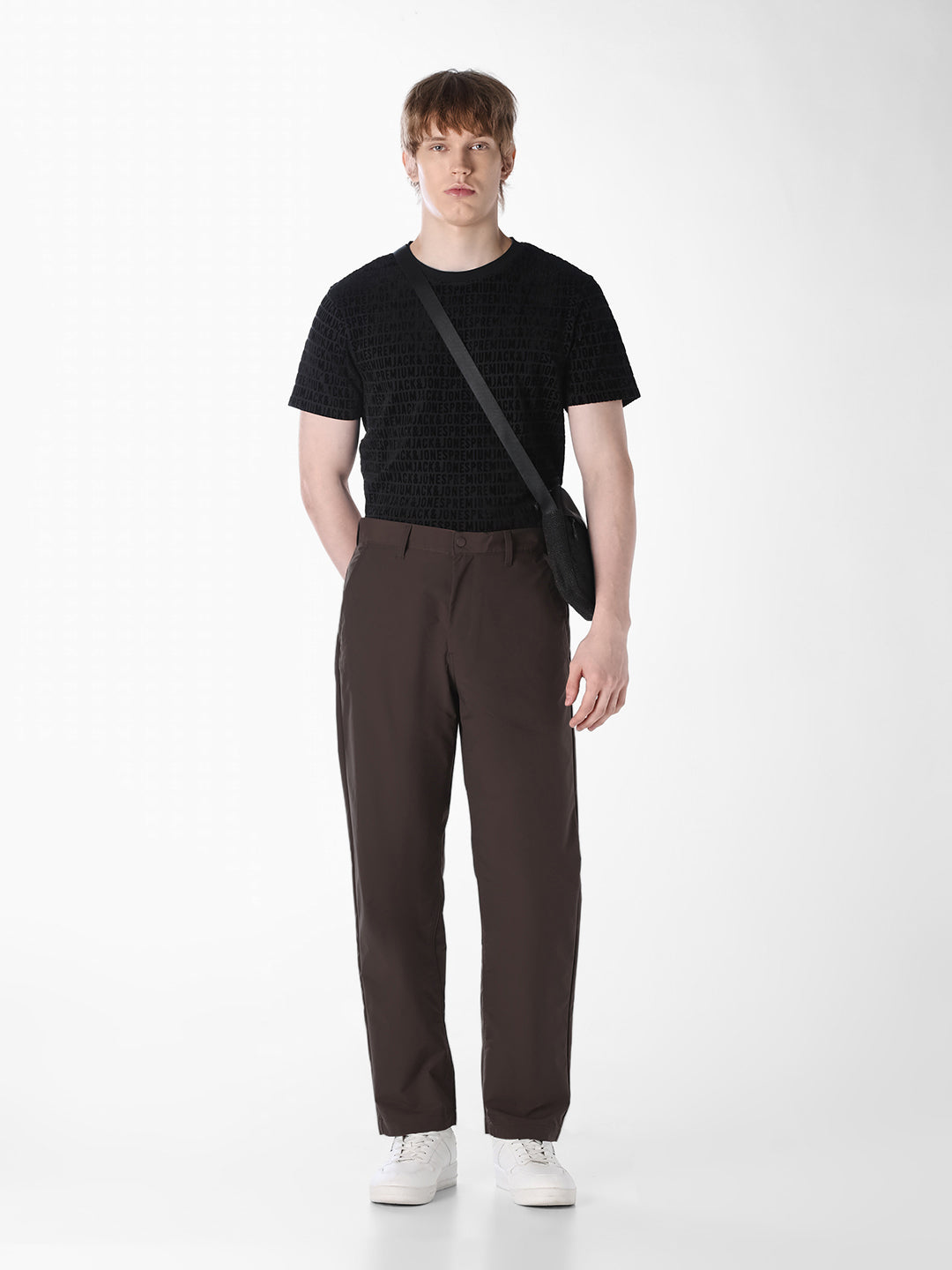 Brown Regular Fit Chinos