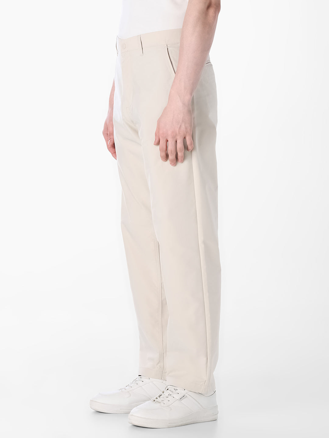 Beige Regular Fit Chinos