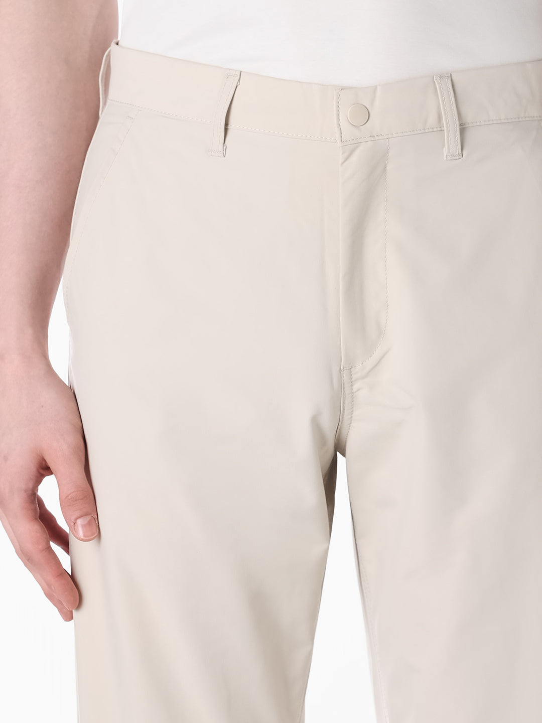 Beige Regular Fit Chinos