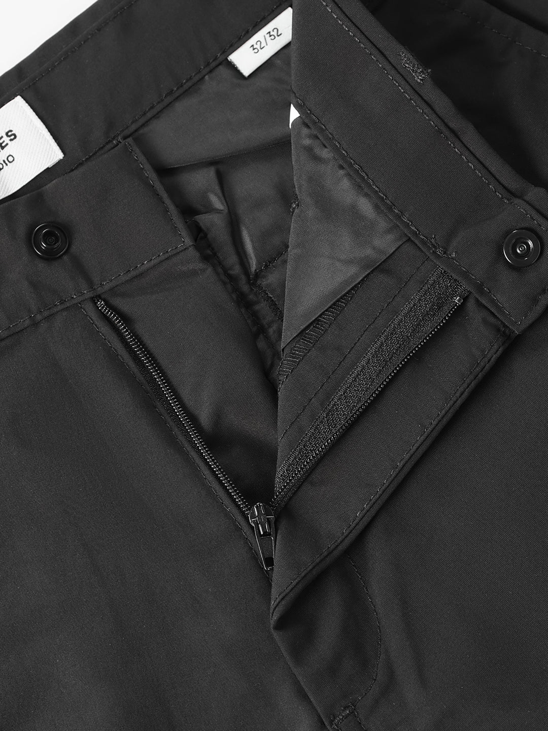Black Regular Fit Chinos
