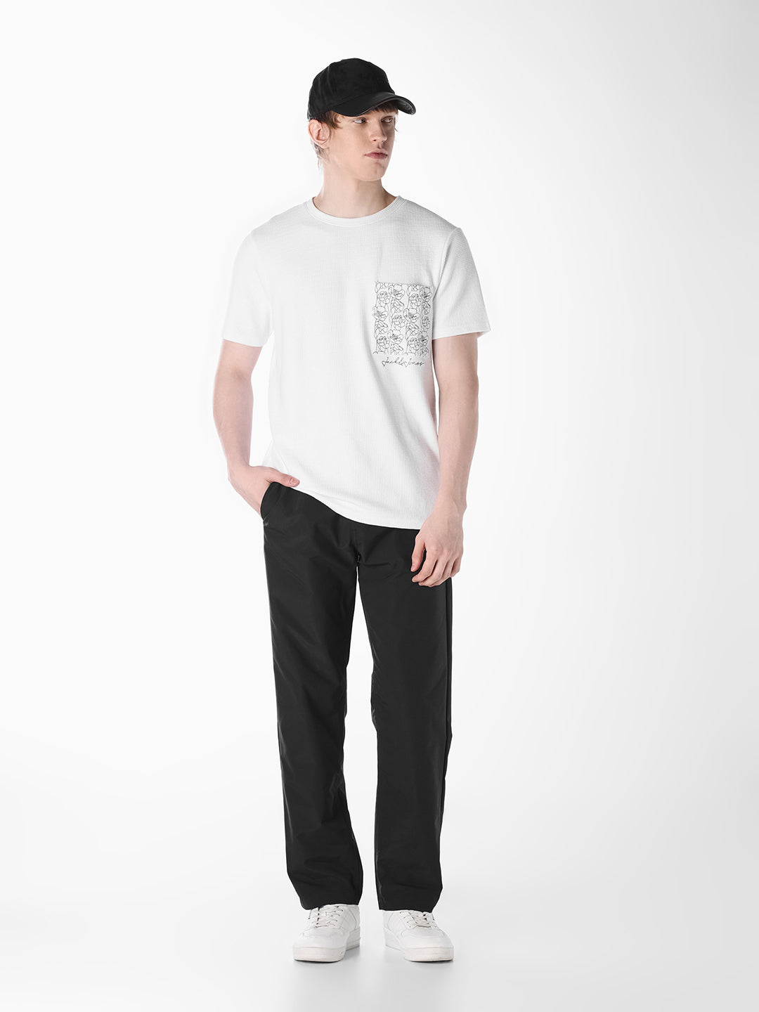 Black Regular Fit Chinos