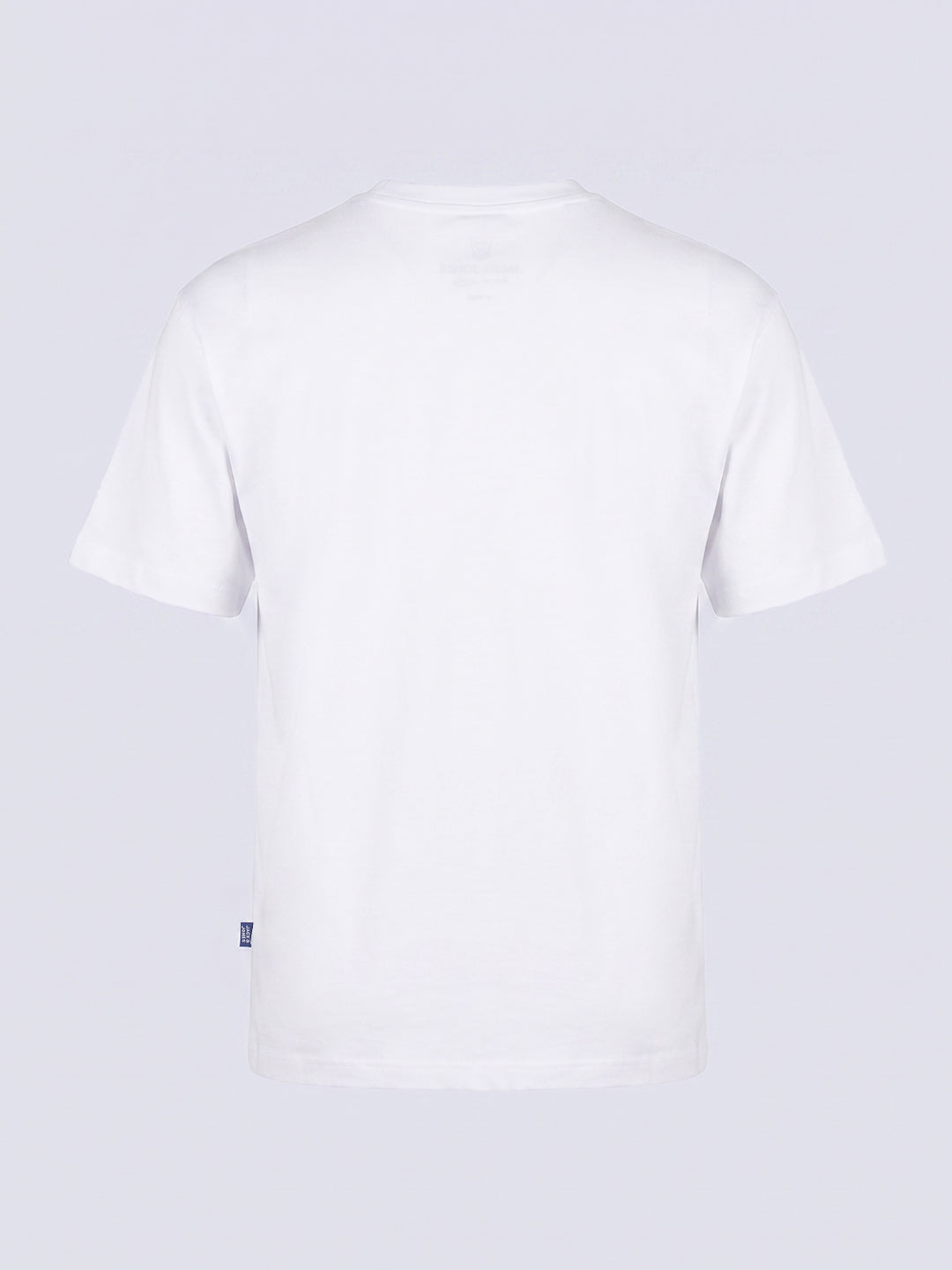 Boys White Foil Print Cotton T-shirt