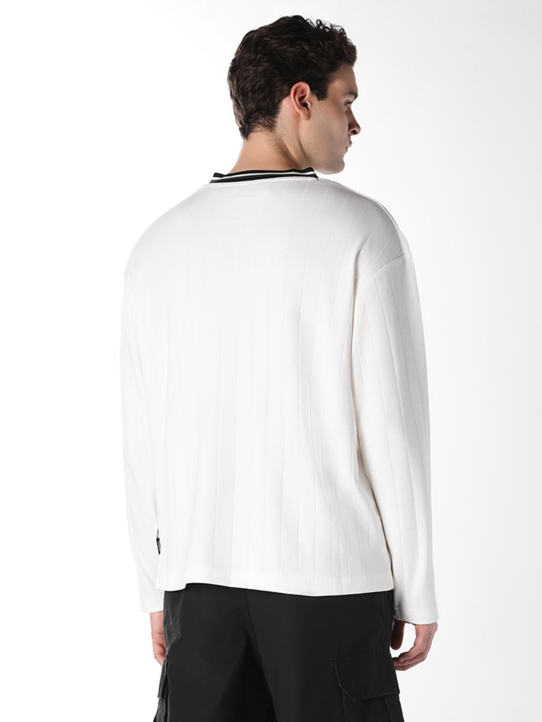 White Printed Sporty Sweatshirt