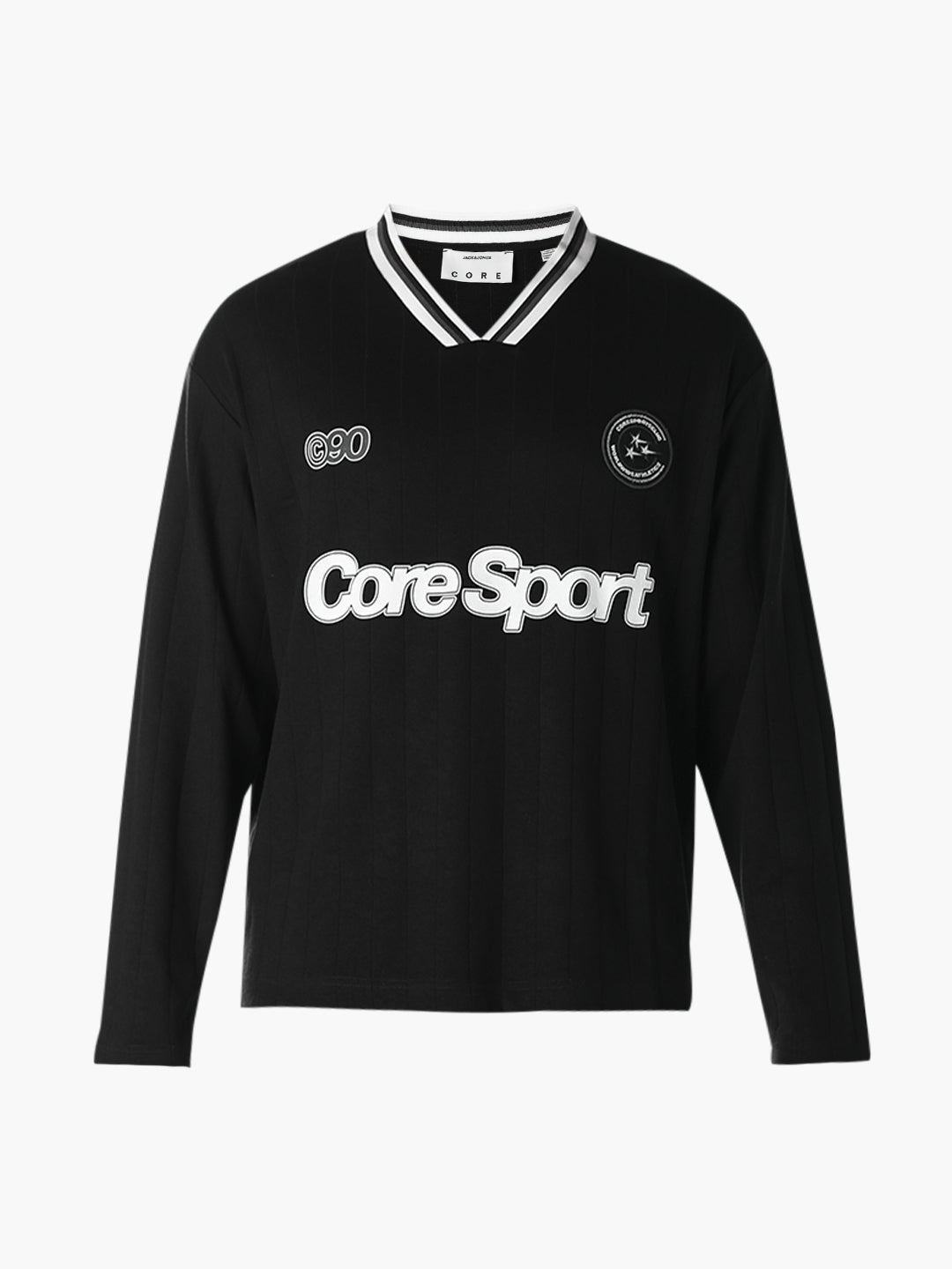 Black Printed Sporty Sweatshirt