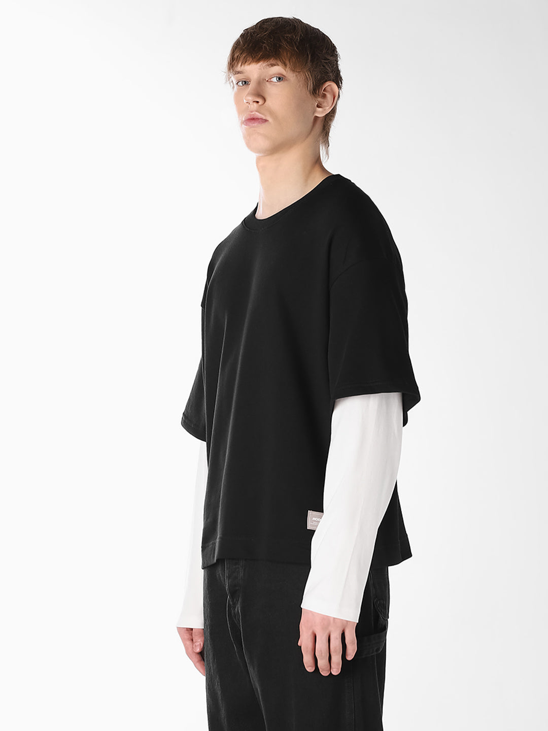 Black Double Layered Sweatshirt