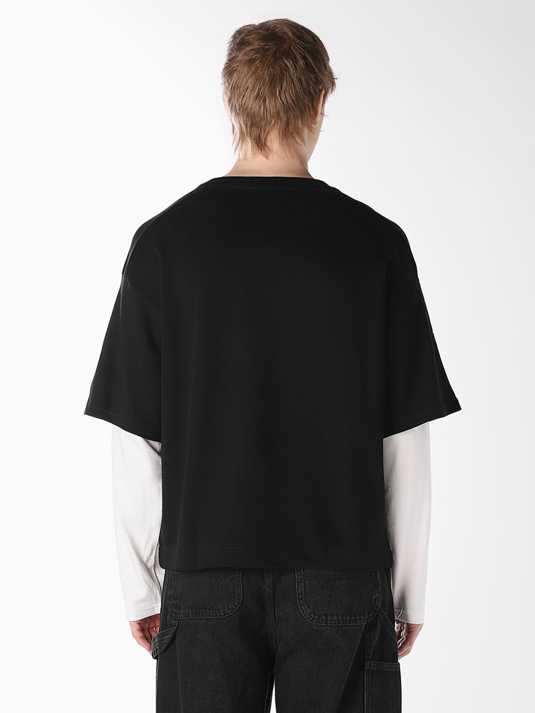 Black Double Layered Sweatshirt