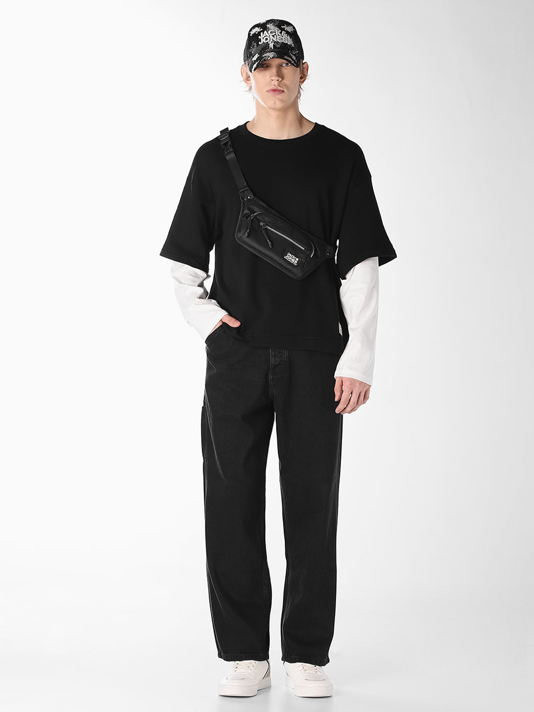 Black Double Layered Sweatshirt