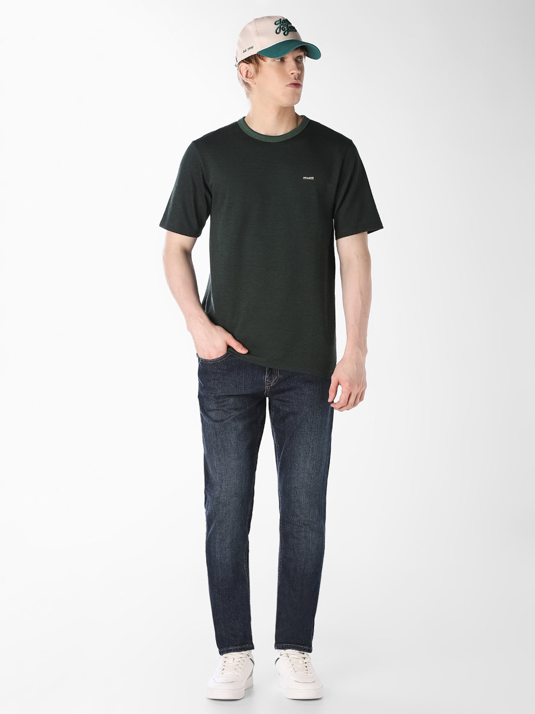 Dark Green Cotton T-shirt