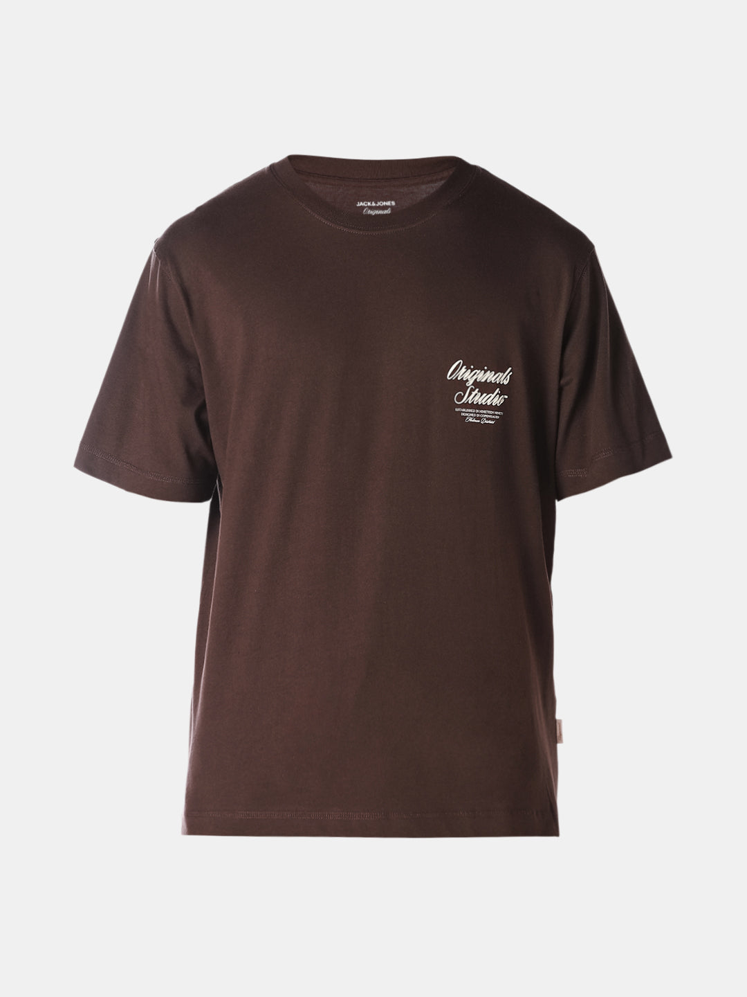 Brown Typographic Crew Neck T-shirt