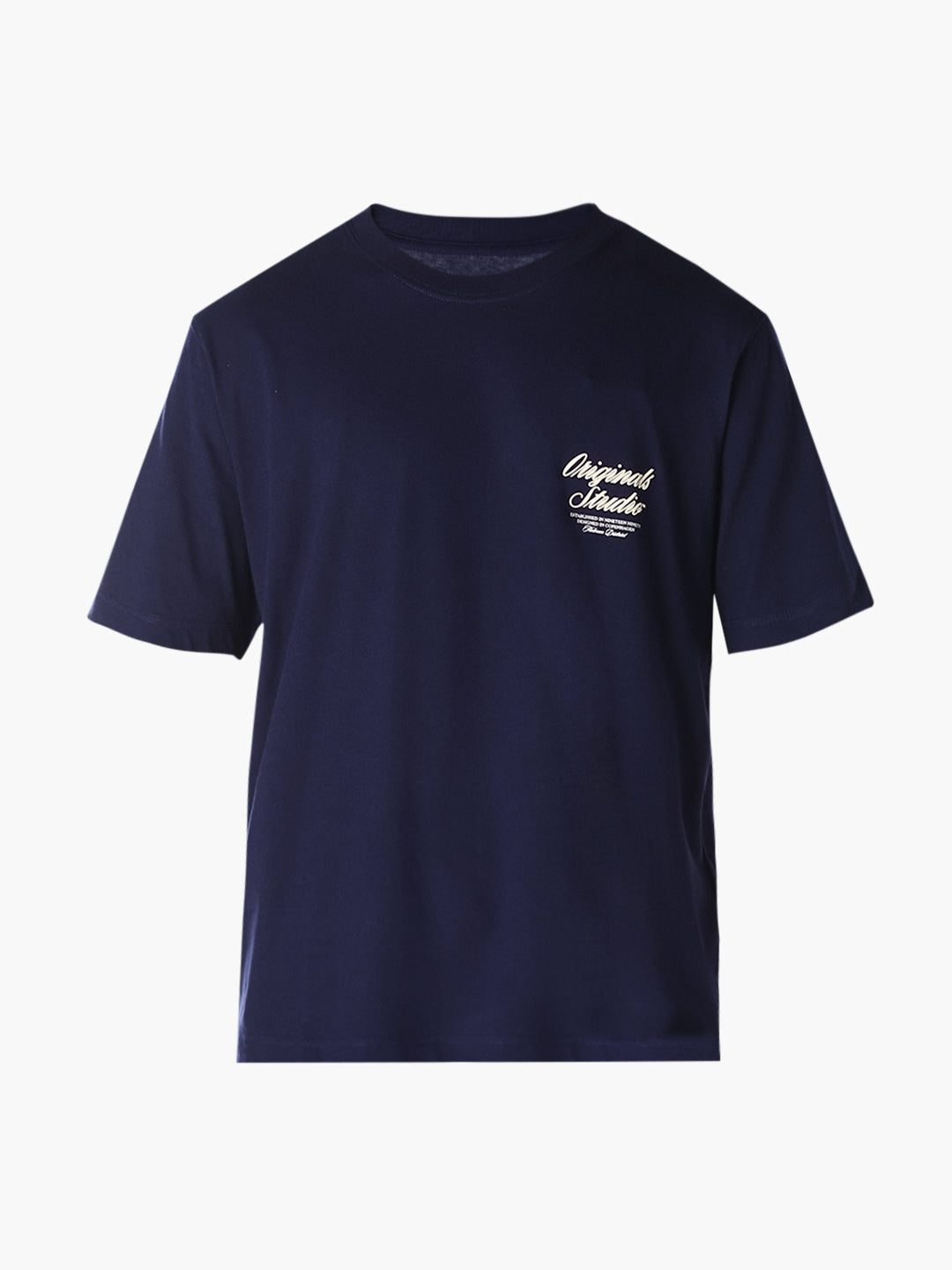 Blue Typographic Crew Neck T-shirt