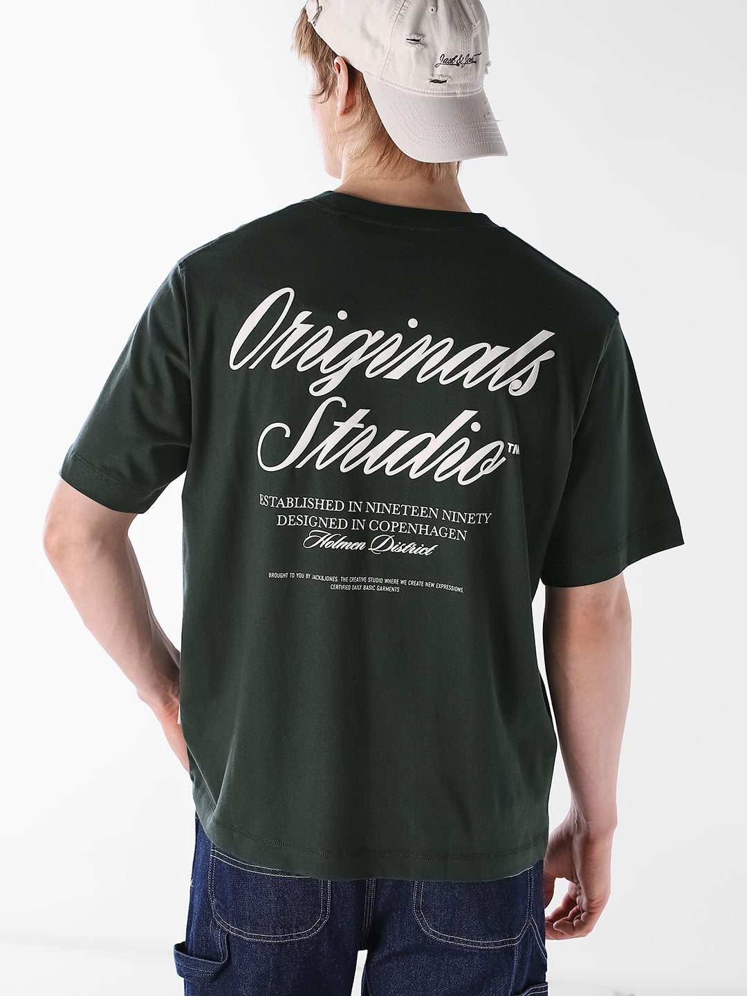 Green Typographic Crew Neck T-shirt - XS