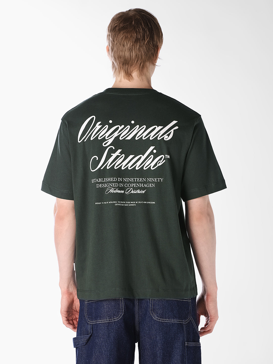 Green Typographic Crew Neck T-shirt