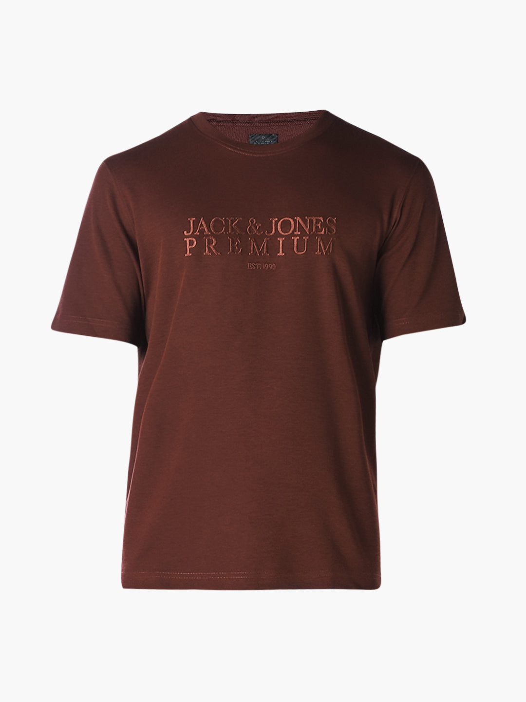 Dark Brown Embroidered T-shirt