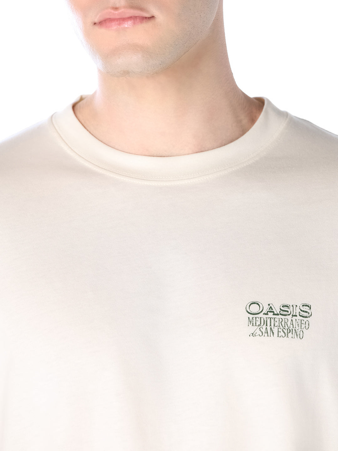 White Printed Boxy Fit T-shirt