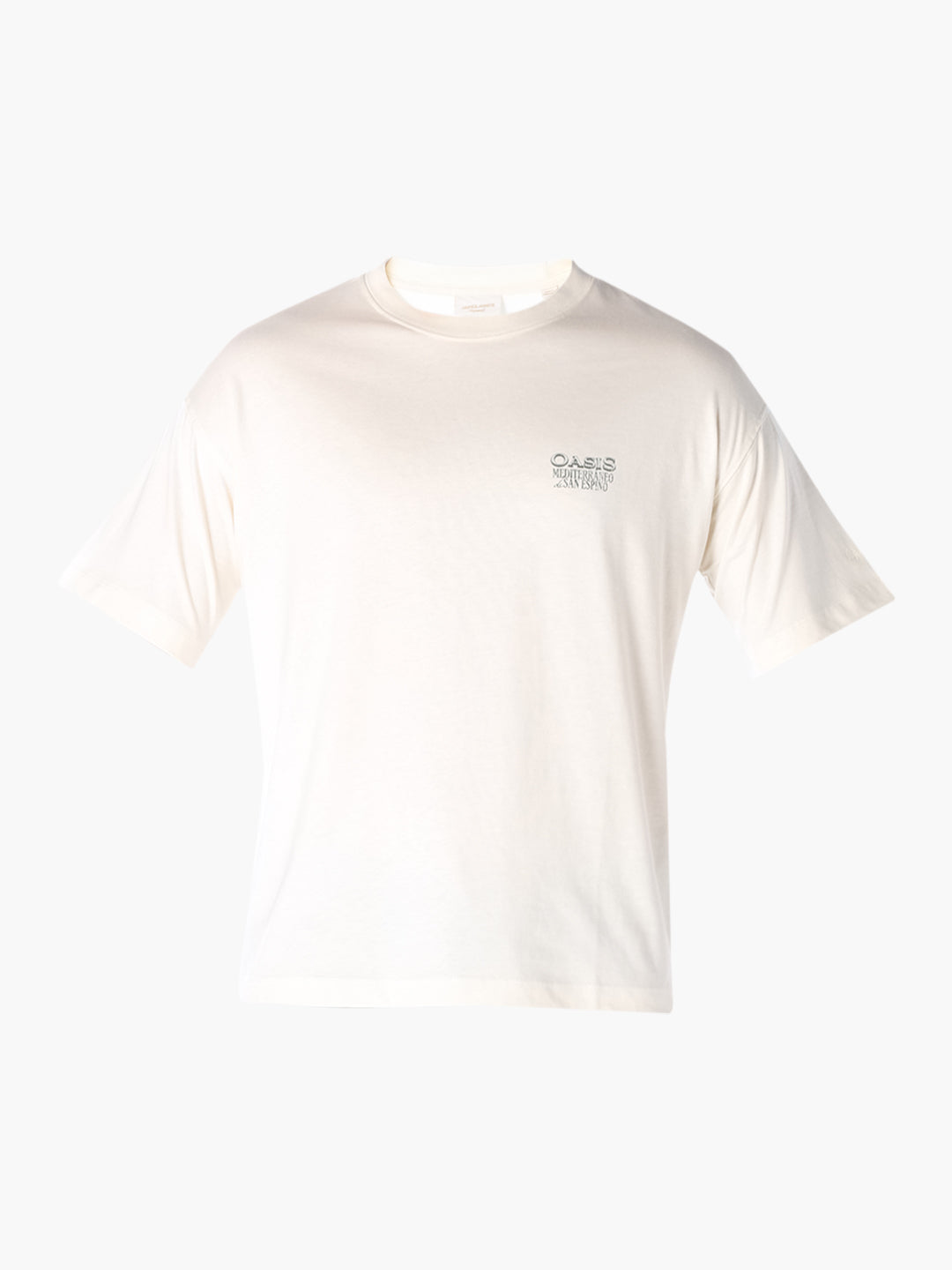 White Printed Boxy Fit T-shirt