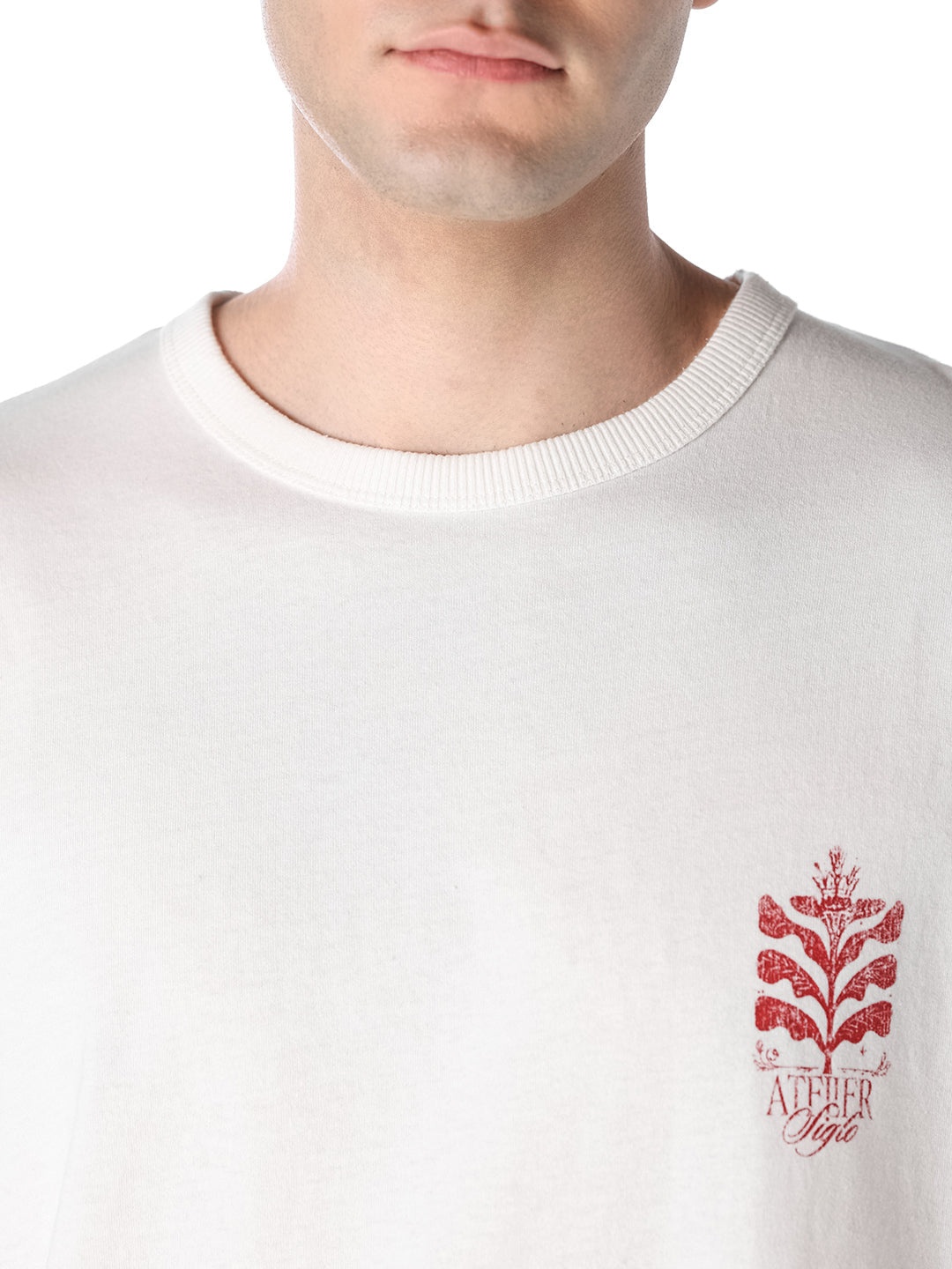 White Printed Back Boxy Fit T-shirt