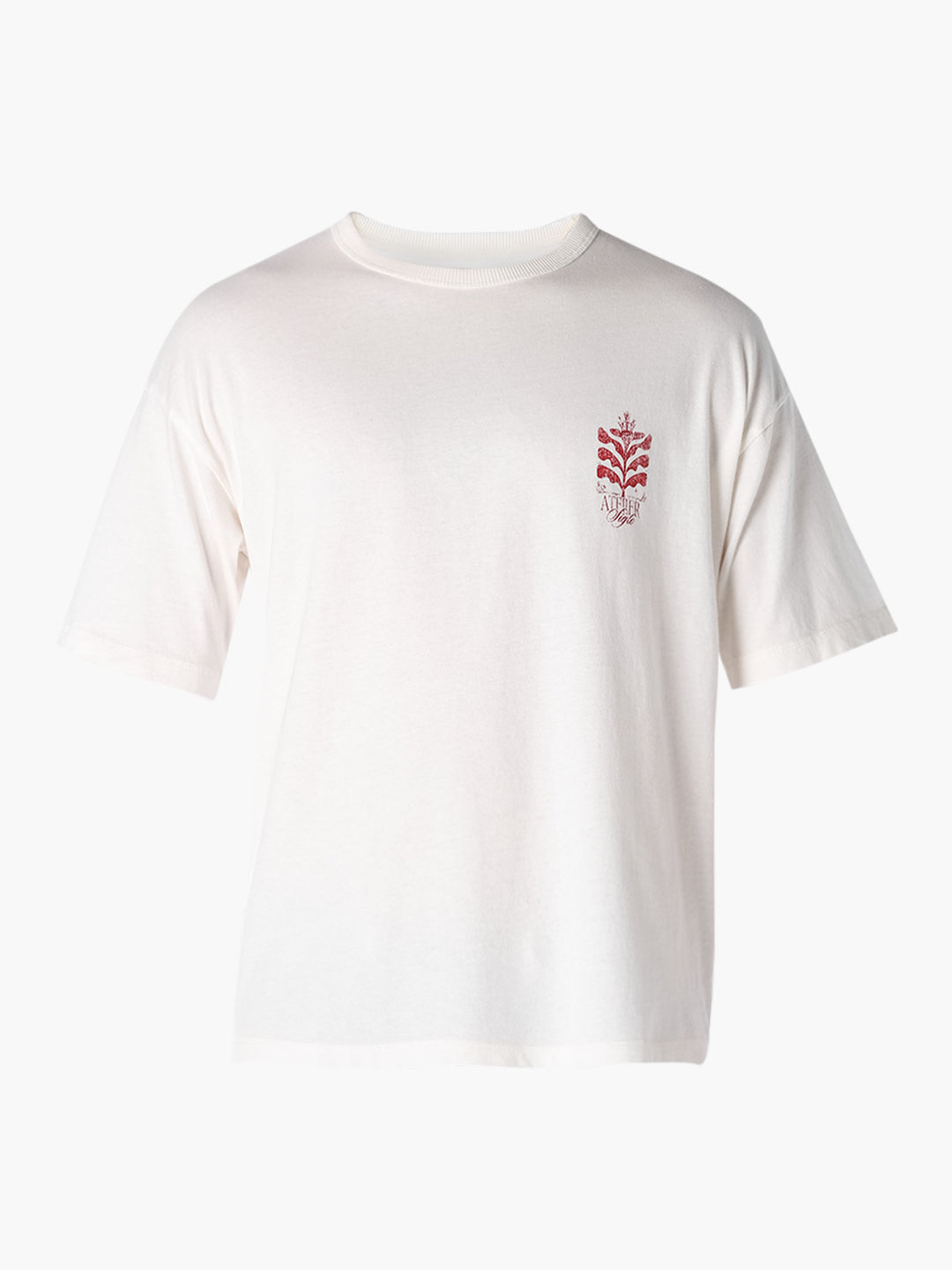 White Printed Back Boxy Fit T-shirt