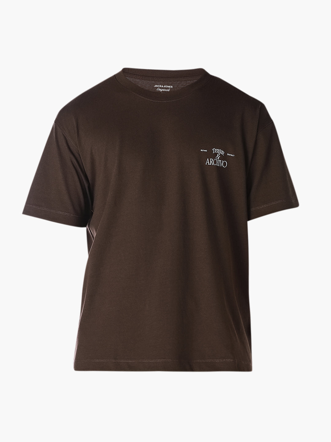 Dark Brown Printed T-shirt