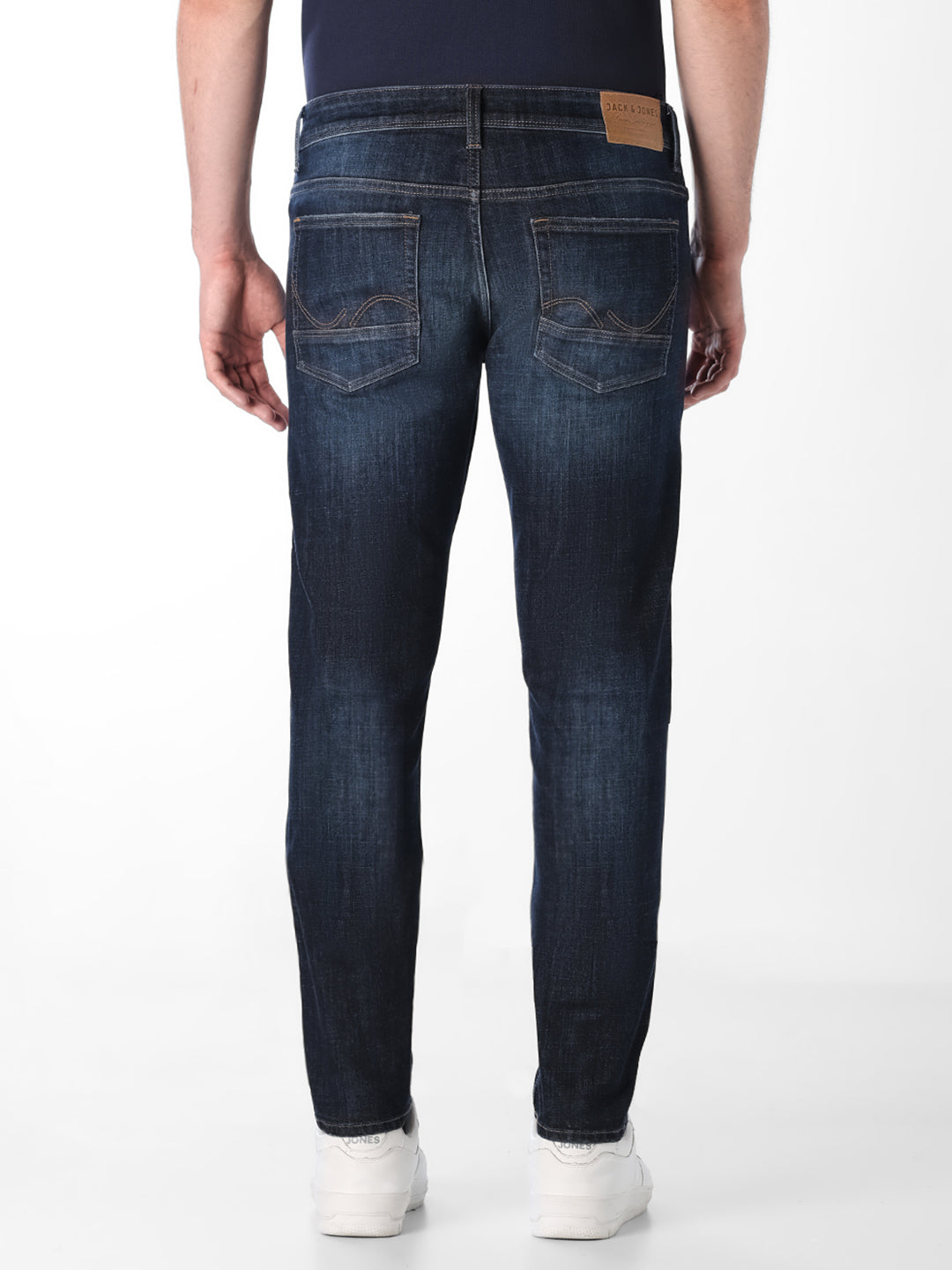 Dark Blue Washed Glenn Slim Fit Jeans