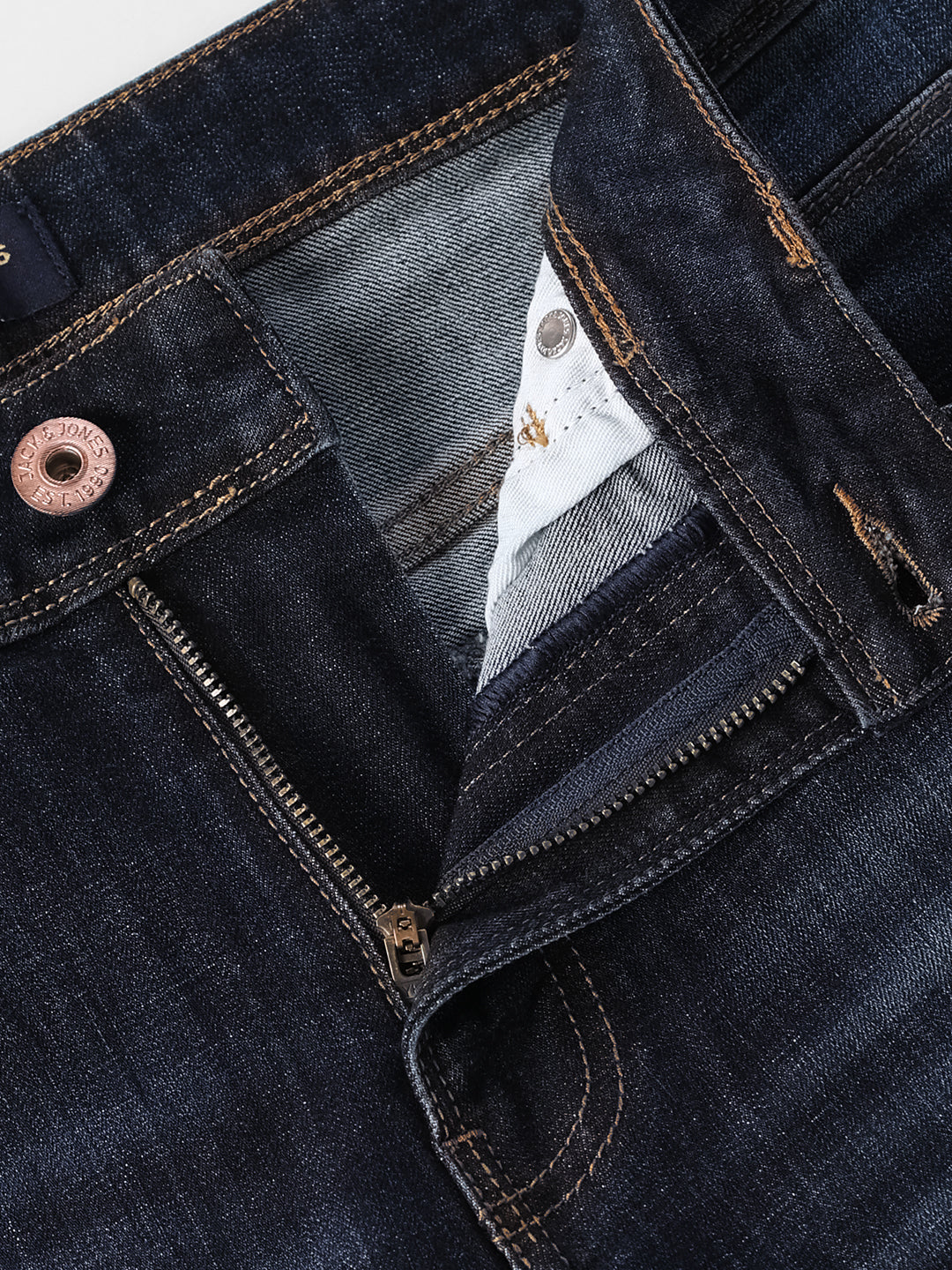 Dark Blue Washed Glenn Slim Fit Jeans
