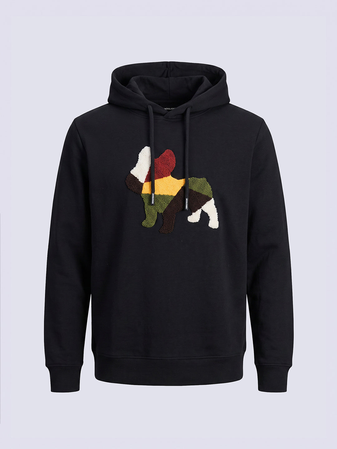 Boys Black Printed Hoodie