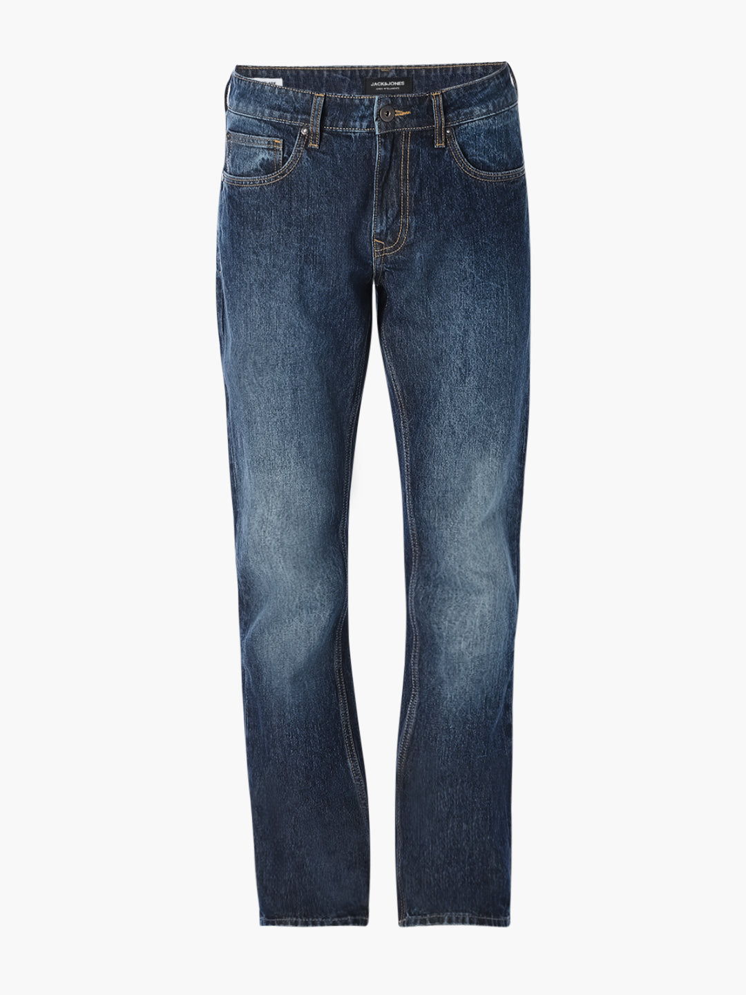 Dark Blue Washed Regular Fit Jeans