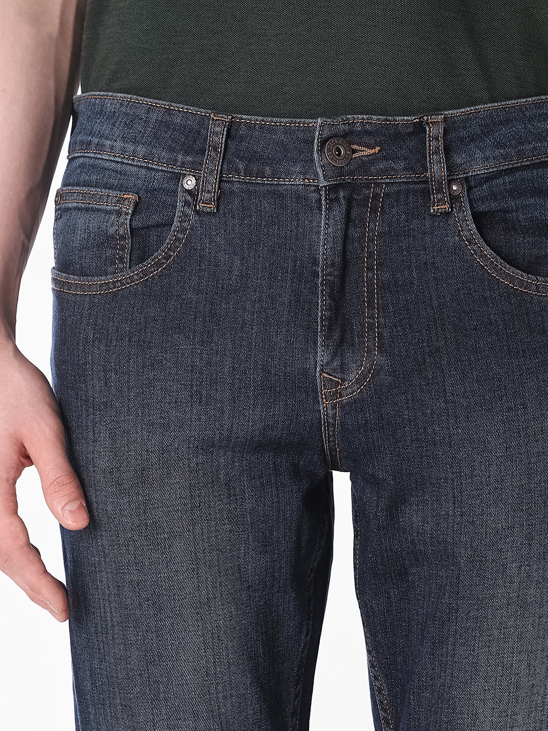 Dark Blue Wash Slim Fit Jeans