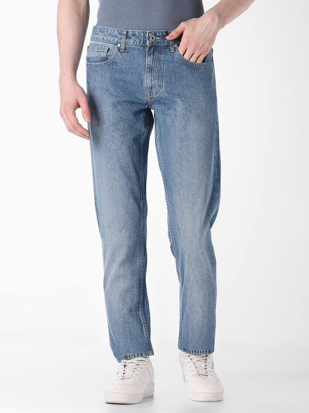 Light Blue Wash Slim Fit Jeans
