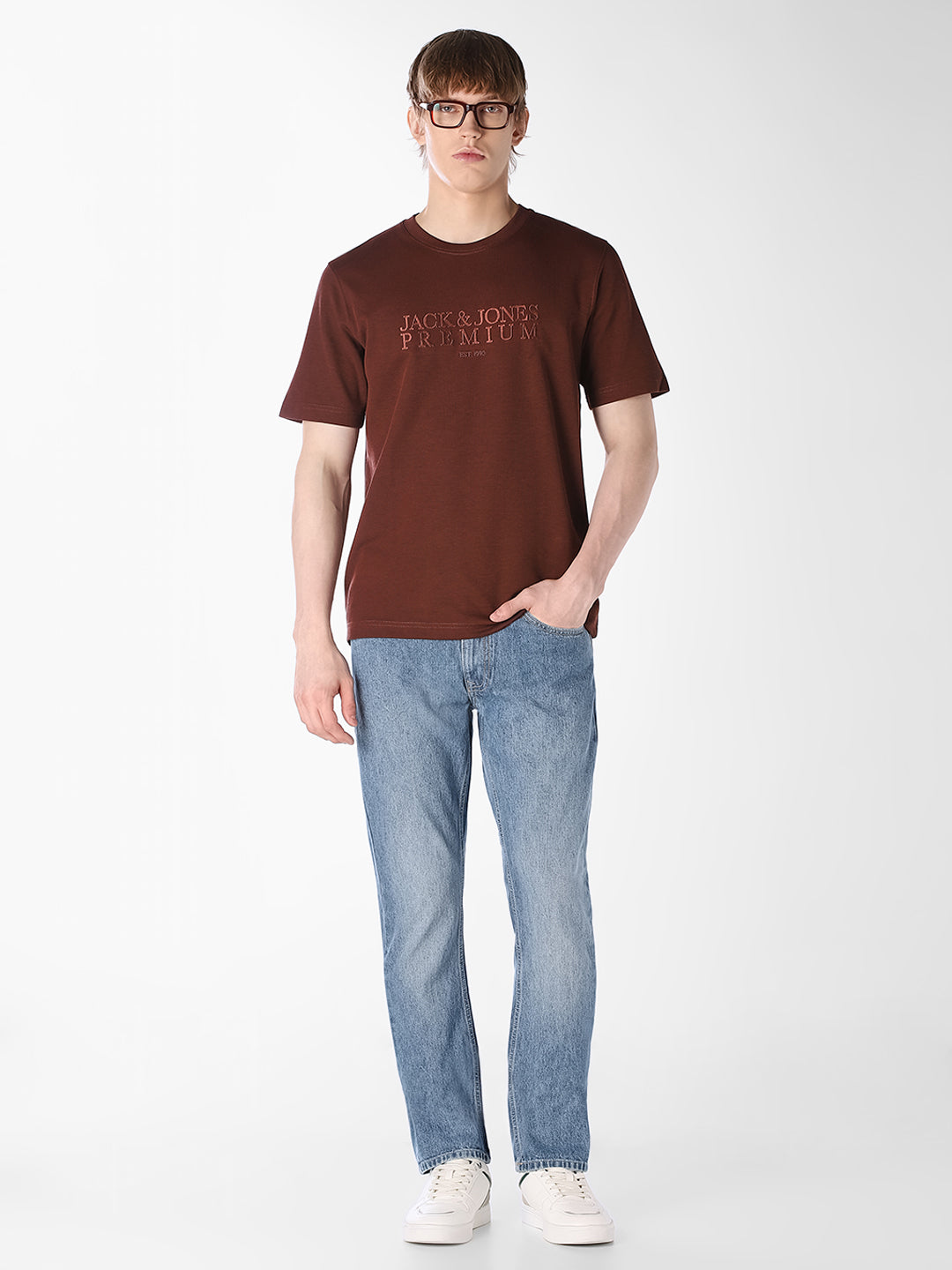 Light Blue Wash Straight Fit Jeans